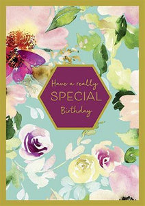 Birthday Card - Special Birthday Flowers