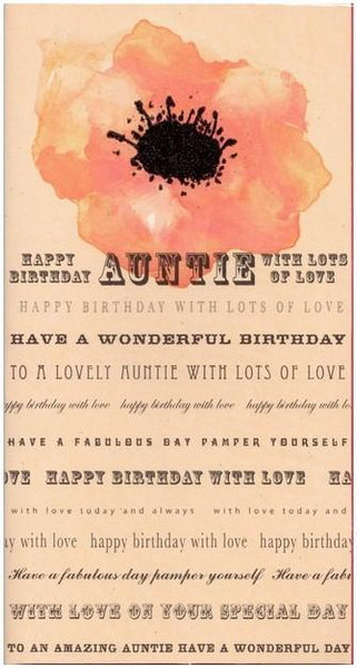 Auntie Birthday - Poppy & Text