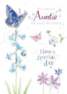 Auntie Birthday - Bluebells And Butterflies