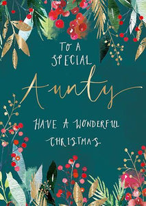Christmas Card - Aunty - Christmas Foliage