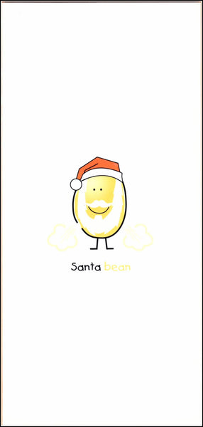 Christmas Card - Humour - Santa Bean