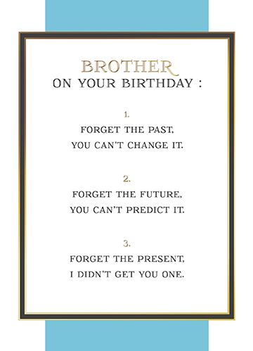 Brother Birthday - Forget The Present