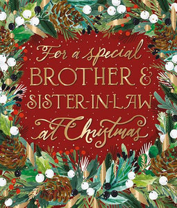 Christmas Card - Brother and Sister-in-Law - Festive Foliage