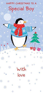 Christmas Card - Gift Wallet - Special Boy - Penguin Jumper
