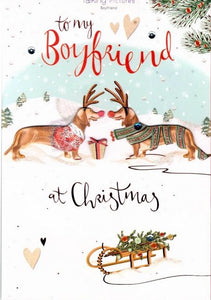 Christmas Card - Boyfriend - Dachsunds