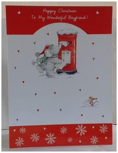 Christmas Card - Boyfriend - Elephant Posting Cards