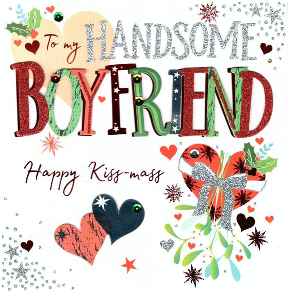 Christmas Card - Boyfriend - Happy Kiss-Mass