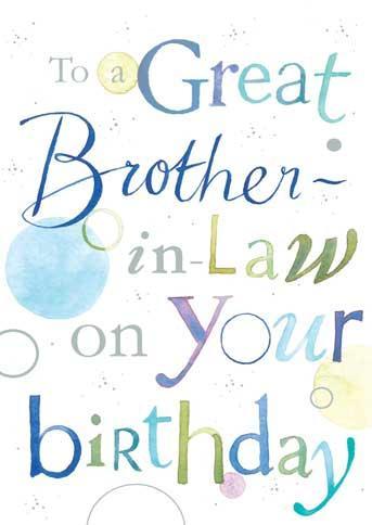 Brother-in-Law Birthday - Contemporary Text