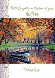 Sympathy Card - Loss of Brother - Autumn Landscape
