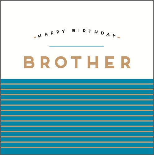 Brother Birthday - Blue Stripes