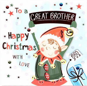 Christmas Card - Brother - Christmas Elf