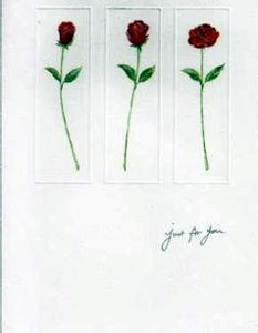 One I Love Card - Three Red Roses Valentine's Day Cards in France