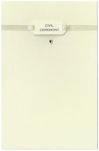 Commitment / Civil Partnership Card - Civil Ceremony - Ribbon & Heart