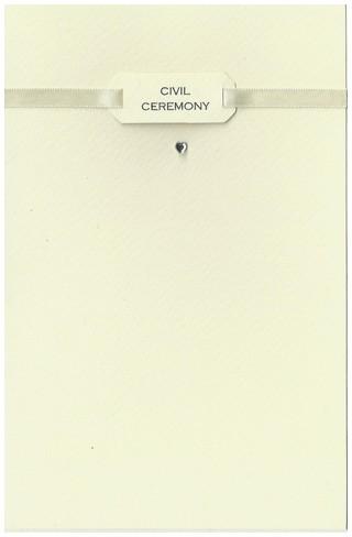 Commitment / Civil Partnership Card - Civil Ceremony - Ribbon & Heart