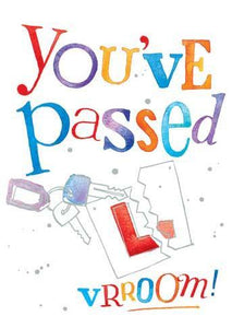 Congratulations Card - Driving Test - VRROOM!
