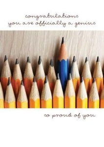 Congratulations Card - Exams - Pencils Close Up