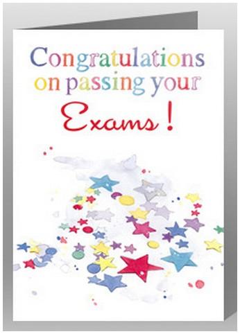 Congratulations Card - Exams - Coloured Stars
