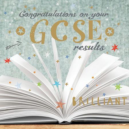 Congratulations Card - Exams GCSE - Open Book