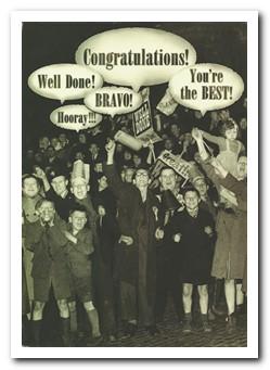Congratulations Card - Congratulations - Crowd Celebrating