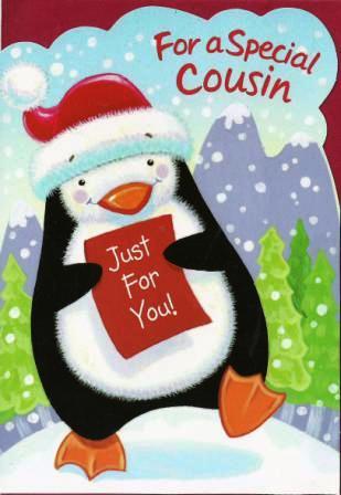 Christmas Card - Cousin - Just For You