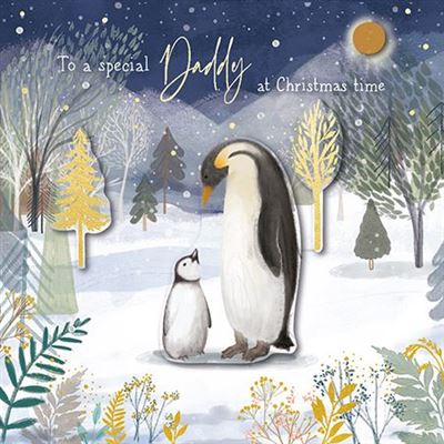 Christmas Card - Daddy - Penguin & Chick