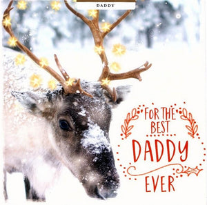 Christmas Card - Daddy - Sparkly Reindeer
