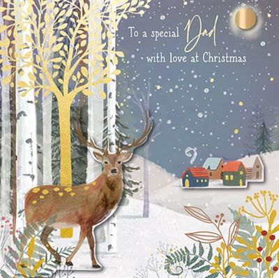 Christmas Card - Dad - Festive Stag