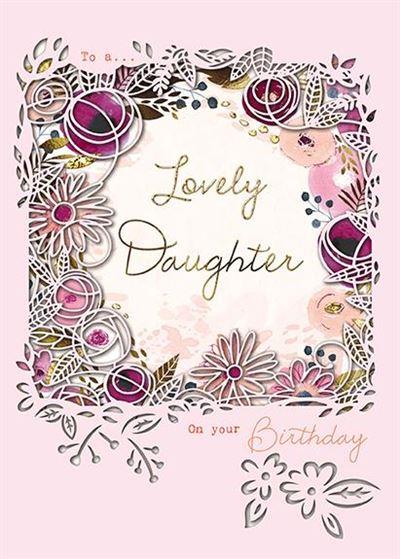 Daughter Birthday - Floral Border