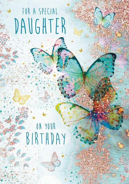 Daughter Birthday - Turquoise Butterflies