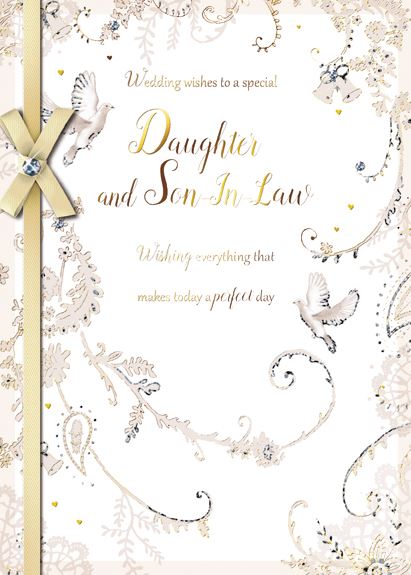 Wedding Card - Daughter and Son-in-Law - Doves
