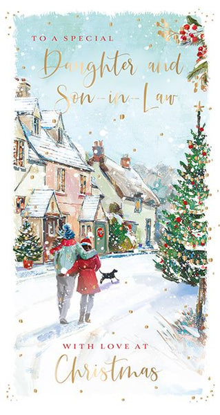 Christmas Card - Daughter and Son-in-Law - Walking In The Snow