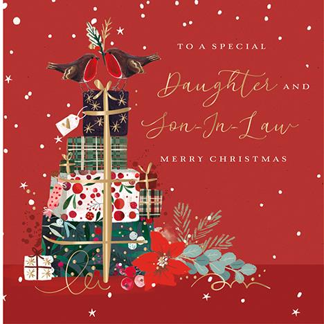 Christmas Card - Daughter and Son-in-Law - Present Stack
