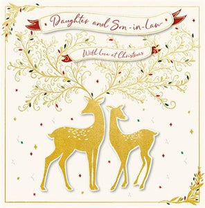 Christmas Card - Daughter and Son-in-Law - Stag & Doe