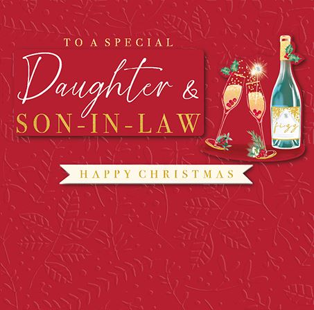 Christmas Card - Daughter and Son-in-Law - Christmas Fizz