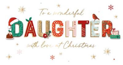 Christmas Card - Daughter - Wonderful Daughter