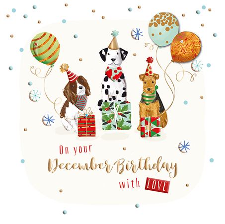 Christmas Card - December Birthday - Happy Christmas