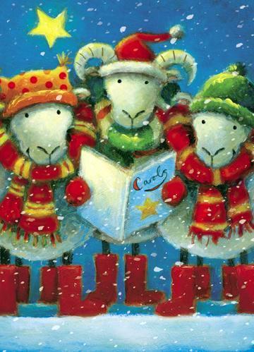 Christmas Card - Daddy - Carol Singing Sheep
