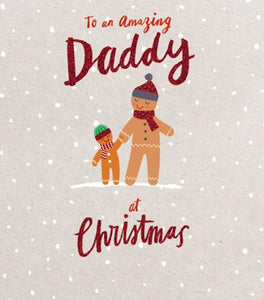 Christmas Card - Daddy - Gingerbread Holding Hands
