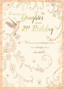 Daughter 21st Birthday - Daughter 21st - Humming Bird