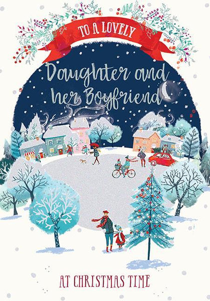 Christmas Card - Daughter and Boyfriend - A Christmas Village