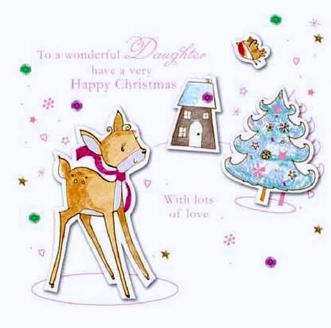 Christmas Card - Daughter  - Baby Deer