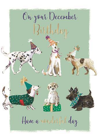 Christmas Card - December Birthday - Pawfect Christmas