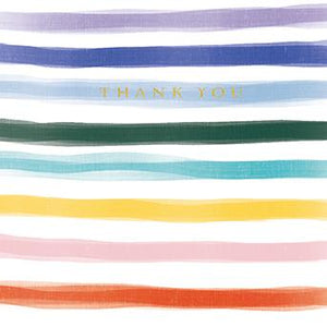 Thank You Card - Rainbow Stripes