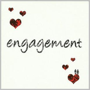 Engagement Card - 6 Red Hearts