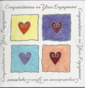 Engagement Card - 4 Windows of Hearts