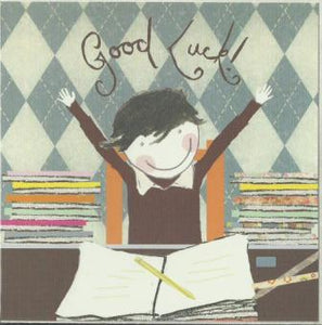 Good Luck Card - Boy With Arms In Air