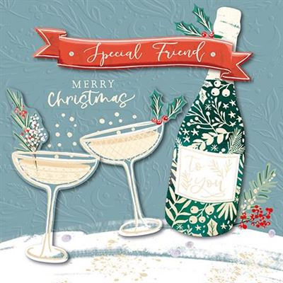 Christmas Card - Special Friend - Christmas Fizz