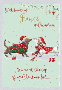 Christmas Card - Fiancé - Woof Woof!