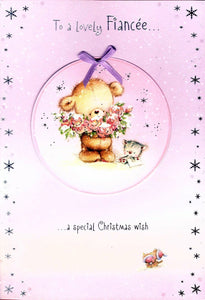 Christmas Card - Fiancée - Christmas Hugs