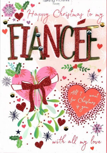 Christmas Card - Fiancée - All I Want For Christmas Is You